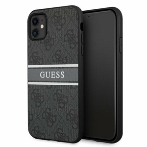 Guess case for iPhone 11 GUHCN614GDGR gray hard case 4G Stripe