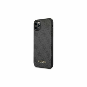 Guess case for iPhone 11 Pro 5,8" GUHCN58G4GFGR grey hard case 4G Metal Gold Logo