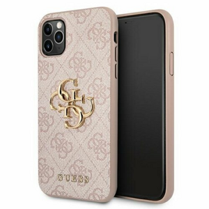 Guess case for iPhone 11 Pro GUHCN584GMGPI pink hard case 4G Big Metal Logo