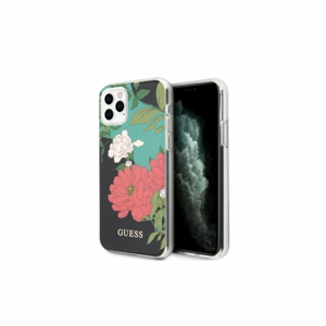 Puzdro Guess iPhone 11 Pro GUHCN58IMLFL01 Flower Collection - čierne