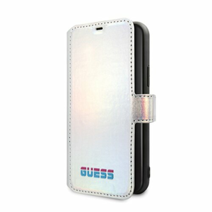 Guess case for iPhone 11 Pro Max GUFLBKN65BLD silver book case Iridescent