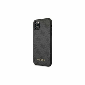 Guess case for iPhone 11 Pro Max  GUHCN65G4GFGR hardcase PU 4G Metal Gold Logo grey