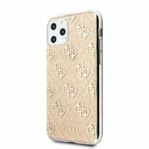 Guess case for iPhone 11 Pro Max GUHCN65PCU4GLGO gold hard case 4G Glitter