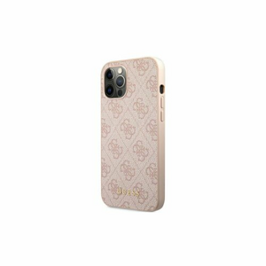Guess case for iPhone 12 / 12 Pro 6,1" GUHCP12MG4GFPI hardcase PU 4G Classic pink
