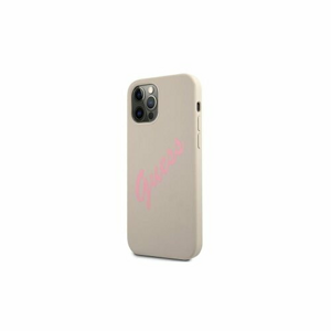 Guess case for iPhone 12 / 12 Pro 6,1" GUHCP12MLSVSGP grey pink hard case Silicone Vintage
