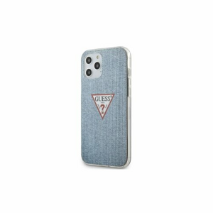 Guess case for iPhone 12 / 12 Pro 6,1" GUHCP12MPCUJULLB light blue hard case Triangle Collecti