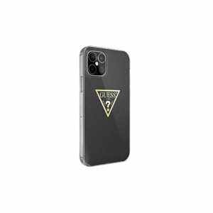 Guess case for iPhone 12 / 12 Pro 6,1" GUHCP12MPCUMPTBK black hard case Metallic Collection