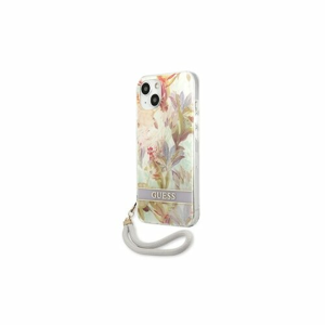 Guess case for IPhone 13 6,1" GUHCP13MHFLSU hard case purple Flower Cord