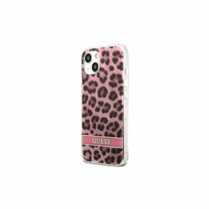 Guess case for IPhone 13 6,1" GUHCP13MHSLEOP hard case pink Leopard Electro Stripe