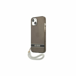 Guess case for iPhone 13 6,1" GUHCP13MHTSGSK balck hard case Translucent Stap