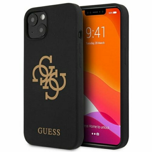 Guess case for iPhone 13 6,1" GUHCP13MLS4GGBK black hard case Silicone 4G Logo