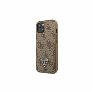 Guess case for iPhone 13 6,1" GUHCP13MP4TPW brown hardcase 4G Triangle Logo Cardslot