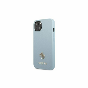 Guess case for iPhone 13 6,1" GUHCP13MPS4MB blue hardcase Saffiano 4G Small Metal Logo