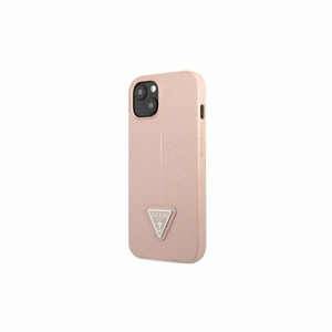 Guess case for iPhone 13 6,1" GUHCP13MPSATLP pink hard case Saffiano Triangle Logo