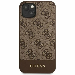 Guess case for iPhone 13 mini 5,4" GUHCP13SG4GLBR brown hard case 4G Stripe