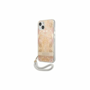 Guess case for IPhone 13 mini 5,4" GUHCP13SHFLSD hard case gold Flower Cord
