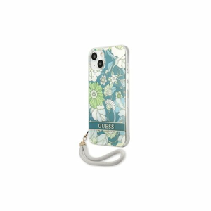 Guess case for IPhone 13 mini 5,4" GUHCP13SHFLSN hard case green Flower Cord
