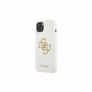 Guess case for iPhone 13 mini 5,4" GUHCP13SLS4GGWH white hard case Silicone 4G Logo