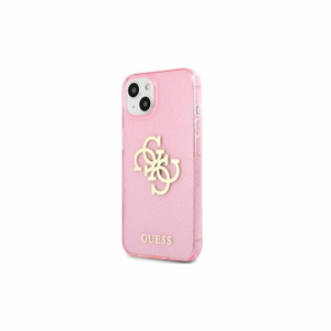 Guess case for iPhone 13 mini 5,4" GUHCP13SPCUGL4GPI pink hard case Glitter 4G Big Logo