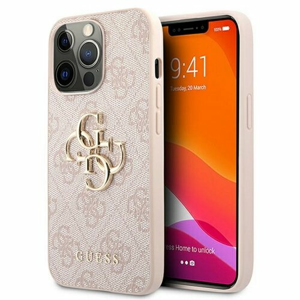 Guess case for iPhone 13 Pro / 13 6,1" GUHCP13L4GMGPI pink hard case 4G Big Metal Logo