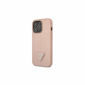 Guess case for iPhone 13 Pro / 13 6,1" GUHCP13LPSATLP pink hard case Saffiano Triangle Logo