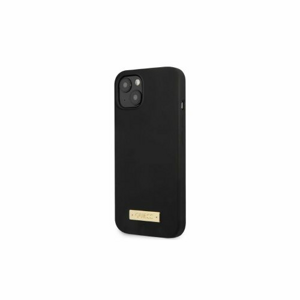 Guess case for iPhone 13 Pro / 13 6,1" GUHMP13LSPLK black hard case Silicone Logo Plate MagSaf