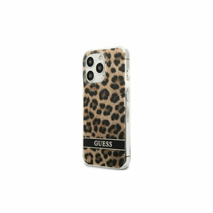 Guess case for IPhone 13 Pro 6,1" GUHCP13LHSLEOW hard case brown Leopard Electro Stripe