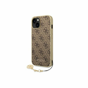 Guess case for iPhone 14 6,1" GUHCP14SGF4GBR brown hardcase 4G Charms Collection
