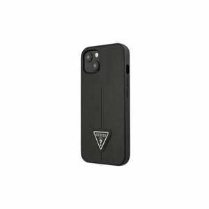 Guess case for iPhone 14 6,1" GUHCP14SPSATLK black HC Saffiano PU Triangle