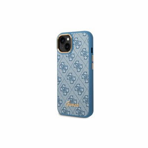 Guess case for iPhone 14 Plus 6,7" GUHCP14MHG4SHB blue hard case 4G Vintage Gold Logo