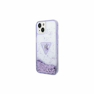 Guess case for iPhone 14 Plus 6,7" GUHCP14MLFCTPU purple hardcase Liquid Glitter Palm Collecti