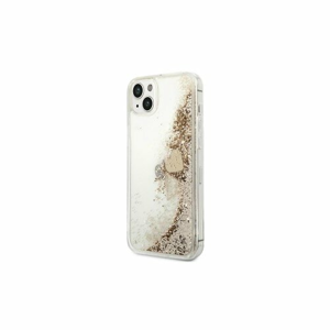 Guess case for iPhone 14 Plus 6,7" GUOHCP14MGLHFLGO gold HC Liquid Glitter Charms