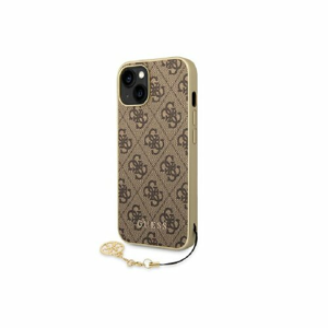 Guess case for iPhone 14 Pro 6,1" GUHCP14LGF4GBR brown hardcase 4G Charms Collection