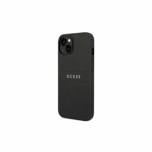 Guess case for iPhone 14 Pro 6,1" GUHCP14LPSASBBK black PU Leather case Saffiano with Metal Lo