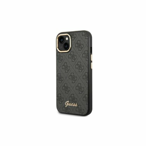 Guess case for iPhone 14 Pro Max 6,7" GUHCP14XHG4SHK black HC PC/TPU 4G PU Metal Outline Scrip