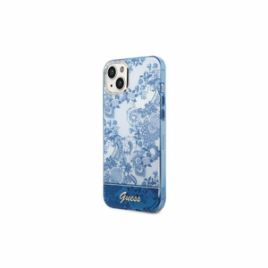 Guess case for iPhone 14 Pro Max 6,7" GUHCP14XHGPLHB blue hardcase Porcelain Collection