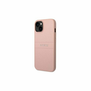 Guess case for iPhone 14 Pro Max 6,7" GUHCP14XPSASBPI pink PU Leather case Saffiano with Metal