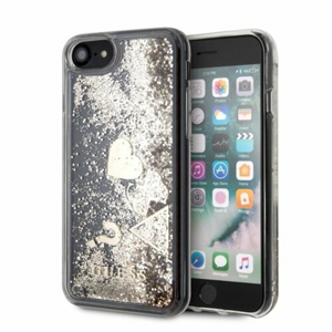 Guess case for iPhone 7 / 8 / SE 2020 GUHCI8GLHFLGO gold hard case Glitter Hearts