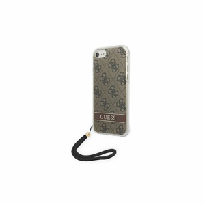 Guess case for iPhone SE 2022 / SE 2020 / 7 / 8 GUOHCI8H4STW hard case brown Print 4G Cord