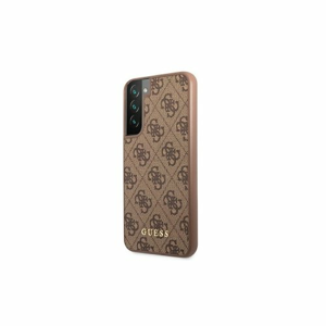 Guess case for Samsung Galaxy S22 Plus GUHCS22MG4GFBR brown hard case 4G Metal Gold Logo