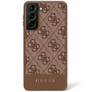 Guess case for Samsung Galaxy S23 Ultra GUHCS23LG4GLBR brown hardcase 4G Stripe Collection