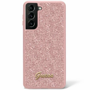 Guess case for Samsung Galaxy S23 Ultra GUHCS23LHGGSHP pink hardcase Glitter Script