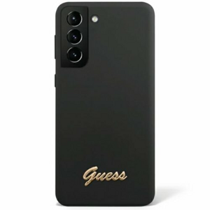 Guess case for Samsung Galaxy S23 Ultra GUHCS23LP4RPSW black hardcase Silicone Vintage Gold Logo