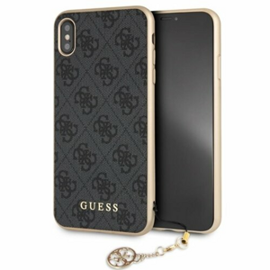 Guess iPhone XS Max GUHCI65GF4GGR gray hard case 4G Charms Collection