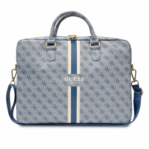 Guess PU 4G Printed Stripes Computer Bag 15/16" Blue