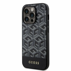 Guess PU G Cube MagSafe Kompatibilní Zadní Kryt pro iPhone 13 Pro Black