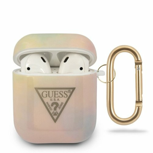 Guess puzdro na Apple AirPods,Tie a Dye Collection, ružové