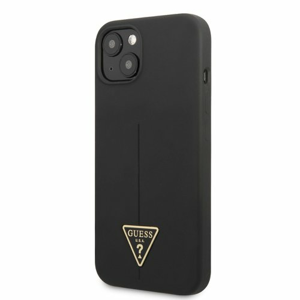 Guess Silicone Line Triangle Zadní Kryt pro iPhone 13 mini Black