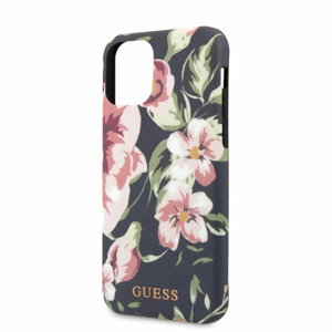 GUHCN61IMLFL03 Guess Flower Shiny N.3 Zadní Kryt pro iPhone 11 Navy