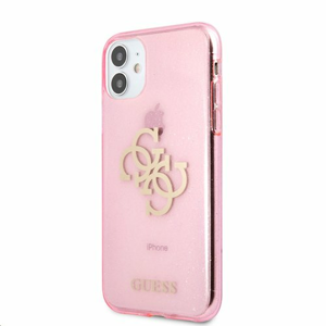 GUHCN61PCUGL4GPI Guess TPU Big 4G Full Glitter Zadní Kryt pro iPhone 11 Pink